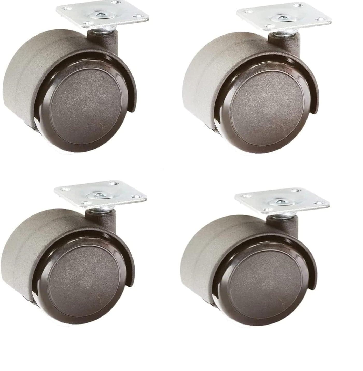 Yathart Nylon Caster Wheels Iron Plate Type Trolley Furniture Swivel Caster Furniture Table Trolley Set Of 4 Black