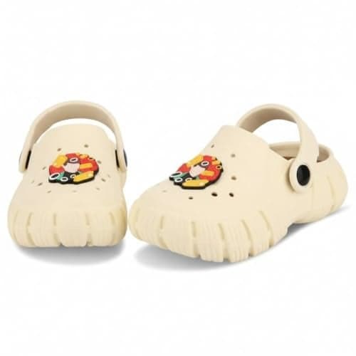 GIMME ! Kids Clogs for Boys & Girls | Lightweight EVA Summer Shoes | Breathable Slip-On Sandals with Back Strap | Anti-Slip, Water-Friendly Beach Footwear 8100 Beige