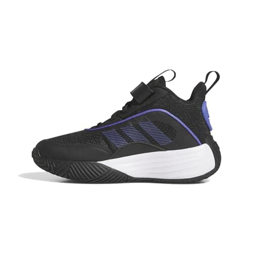 adidas Own The Game 3.0 Basketball Sneaker, Black/Semi Cobalt Blue/White, 5 US Unisex Big Kid