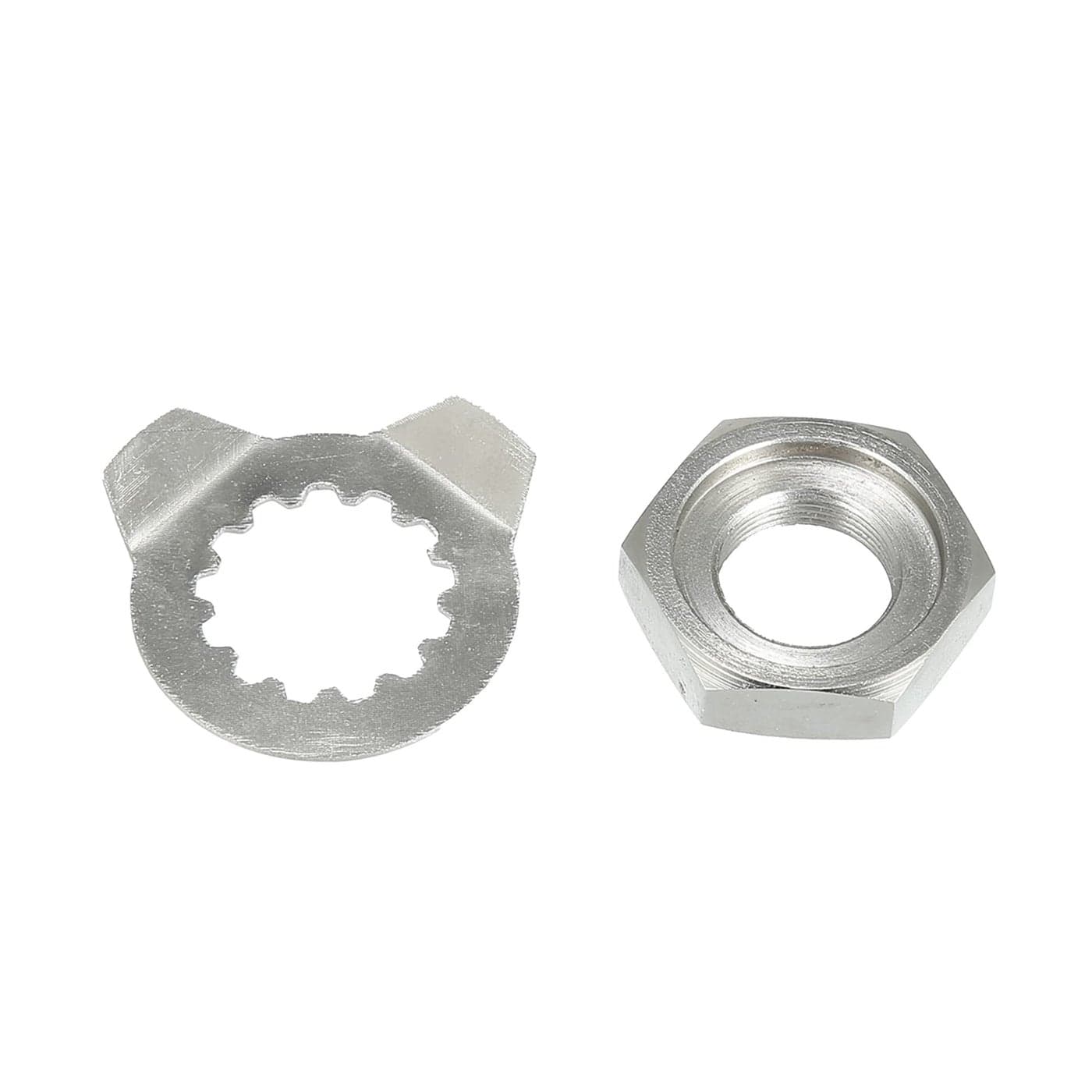 Motoforti 2pcs Front Sprocket Holder Lock Nut Bolt Washer 13 Tooth For Yamaha 660R YFM660R 20012005 ATV 9017918020 9021521256 Metal Silver Tone