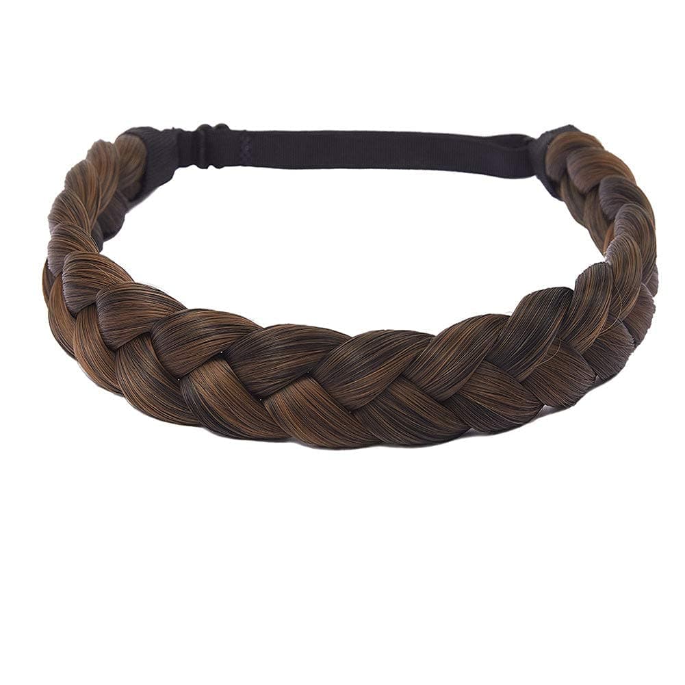 TOECWEGR Braid headband 3 Strands Synthetic Braided Hair Headbands Stretch Plaited Hair Headbands Hairpiece Fashion Girl Costume Hair Accessories