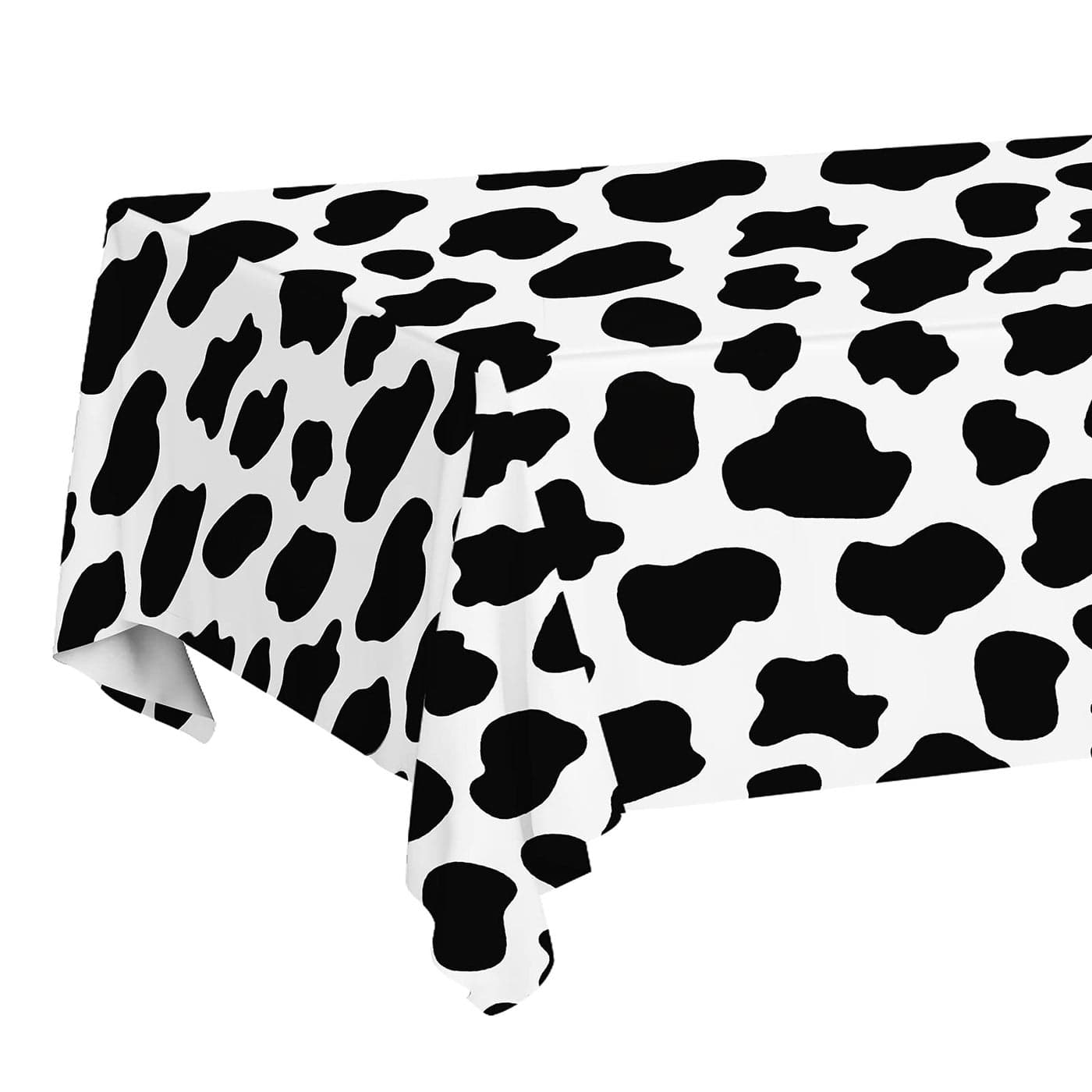 PHOGARY Cow Print Party Tablecloth 3pcs Farm Animal Theme Barnyard Party Supplies for Picnics Disposable Plastic Rectangular Table Cover Baby Shower Kids Boys Girls Birthday