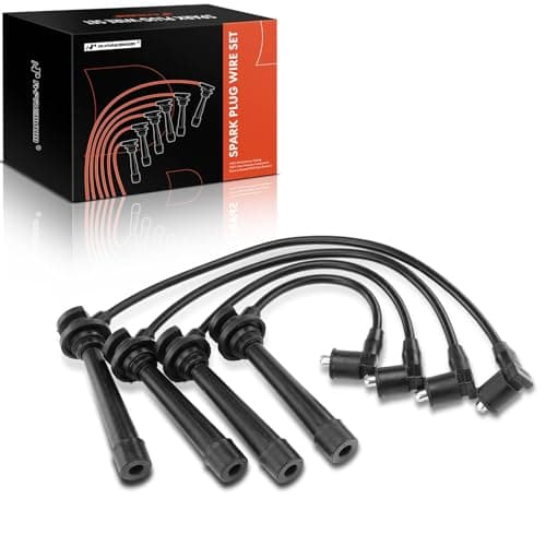 A-Premium Ignition Spark Plug Wires Set of 4 Compatible with Kia Rio 2001 2002 2003 2004 2005 1.5L 1.6L Naturally Aspirated