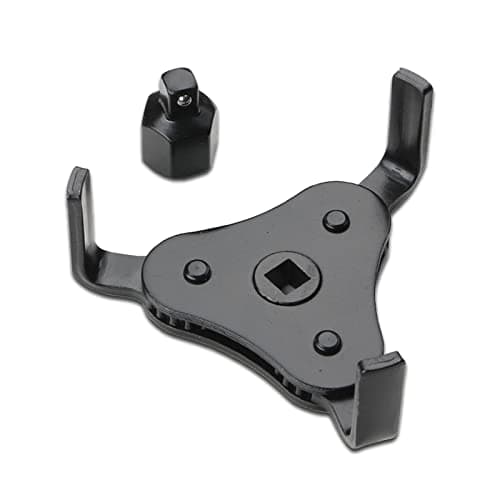 Yonput Pack1 Oil Filter Wrench Universal 3 Jaw Oil Filter Wrench Adjustable Oil Filter Removal Tool for 242 Diameter Oil Filter Black