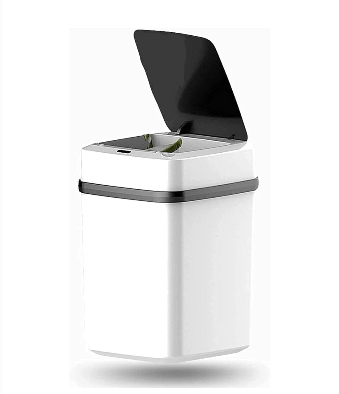 ENNCOZY Smart TouchFree Trash Bin Automatic Garbage Can with Infrared Motion Sensor and Lid for Kitchen Bathroom Office Bedroom HandsFree Hygienic Convenient Disposal