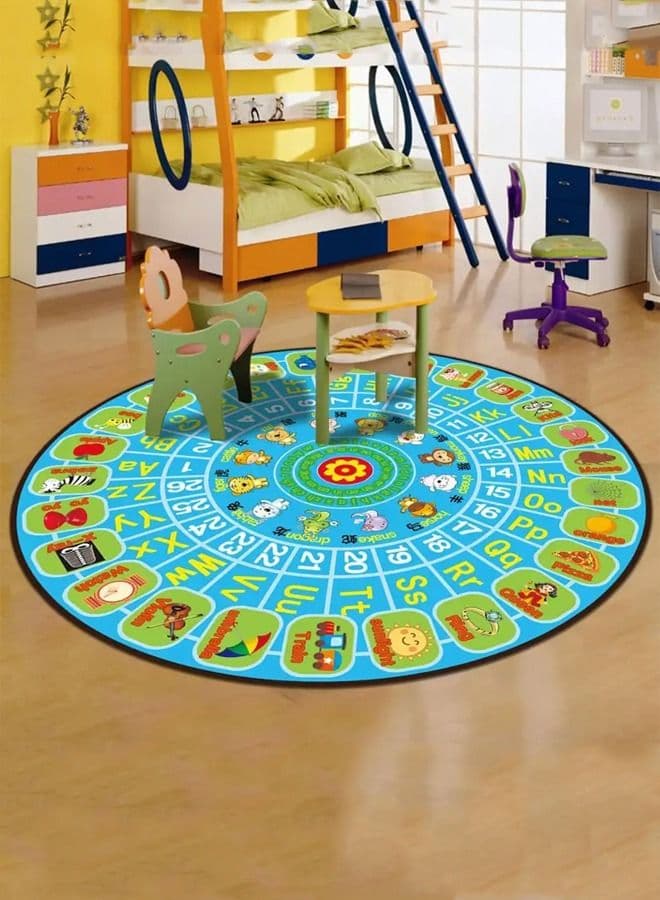 Anti-Slip Round Play Mat High Quality Friendly Decorative Loop Pile Carpet