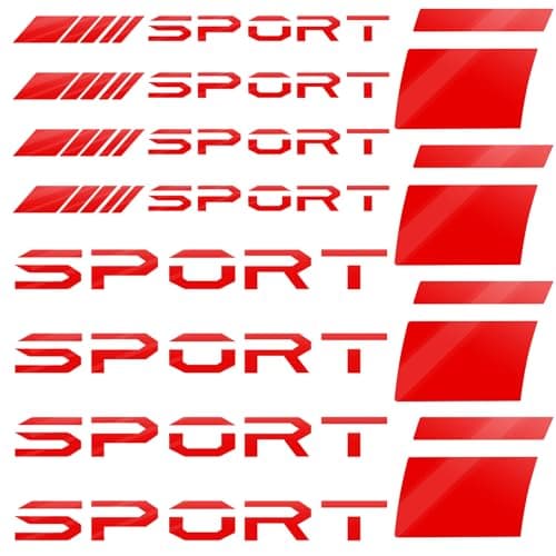 12 Pcs Wheel Rim Decal Stripes Set Sport Emblem Reflective Stickers Auto Racing Sport Logo Decals Waterproof Wheel Stripe Car Rim Stripes for 1821 Inch Tire Rim Safety DecorationRed