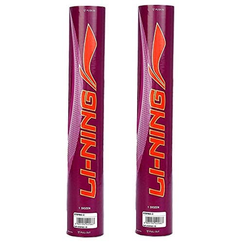 Li-Ning Champ Duck Feather Shuttlecock (White), 2 Cans, 24 Shuttlecocks