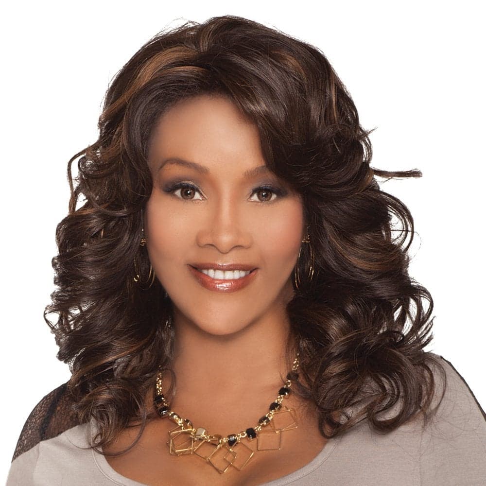Vivica A. Fox GOLDIE-V New Futura Fiber, Deep Lace Front Wig in Color 1