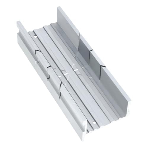HAUTMEC Mini Miter Box, 5.3" Aluminum Alloy Mitre Block for Precision Cuts at 45°, 90°, 135° Angles, for Wood, Metal, Plastic, and Craft Projects – HT0417