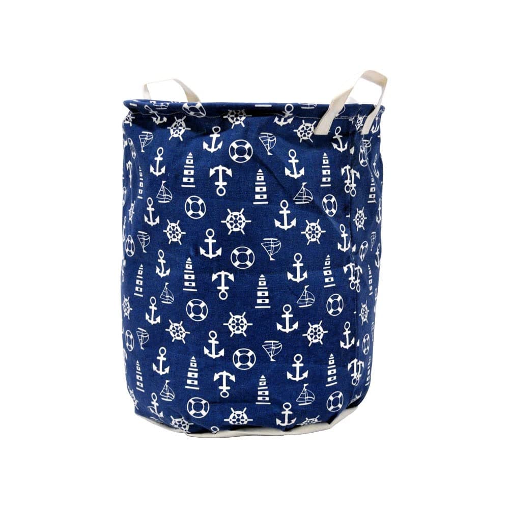 EZ Life Blue & White - Sea, Sun & Fun - Laundry Basket/Kids Toys Basket (35 x 45 cms) - 1 Pc