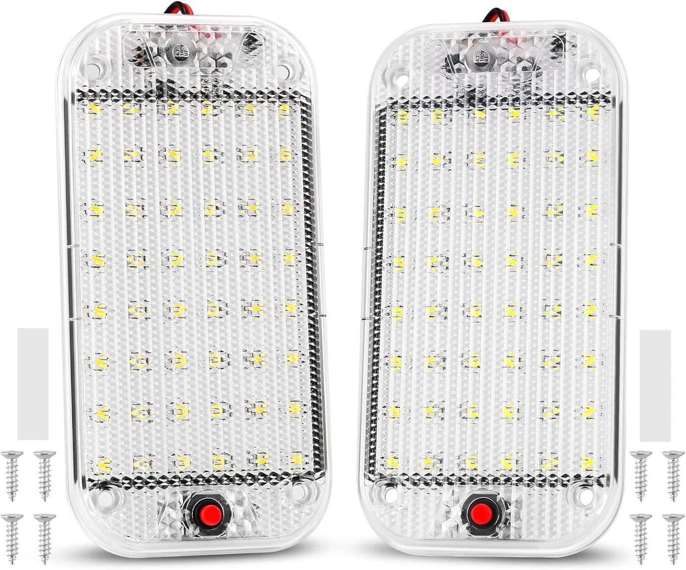 Thlevel LED Dome Light, RV Interior Lighting 12v-85v 800 Lumens Super Bright RV LED Ceiling Dome Light with ON/Off Switch RV Lights Interior for Car/RV/Trailer/Truck/Camper/Boat (2 pcs)