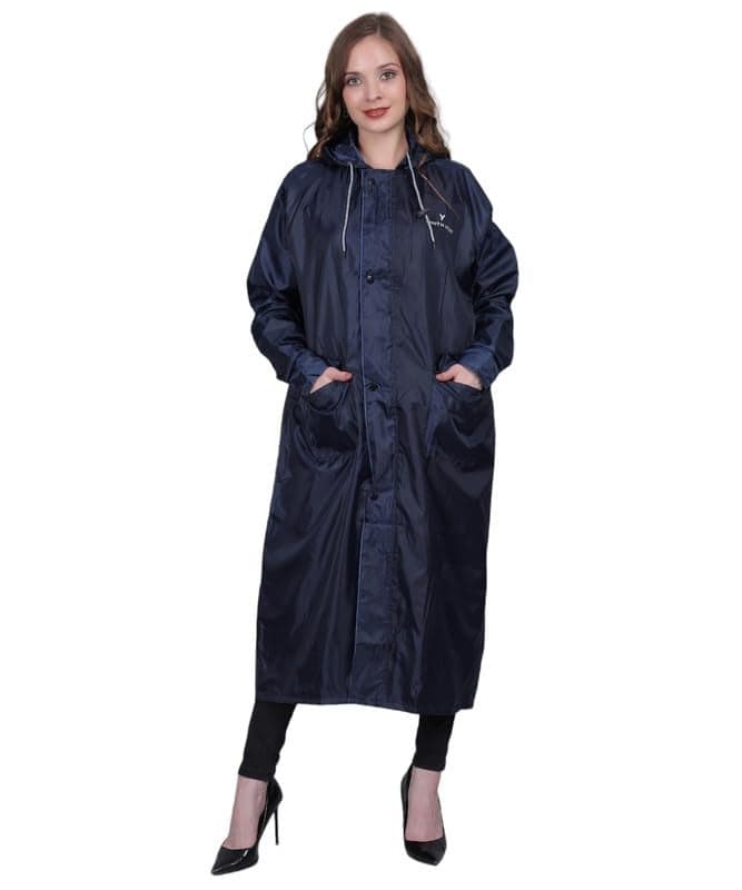 YOUTH ROBE - Premium Brand Women’s Long Waterproof Rain Coat – Lightweight Hooded Trench Jacket for Outdoor, Travel & Everyday Wear with Storage Bag