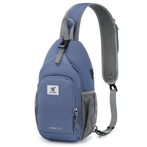 SKYSPER Sling Bag RFID Crossbody Sling Backpack Cross Body Shoulder Bag Travel Hiking Daypack for Women MenPeriwinkle