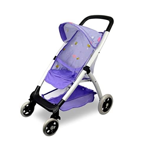 Baby Doll Stroller for 18 inches American Girl Dolls with Multi Function DA422PURPLE