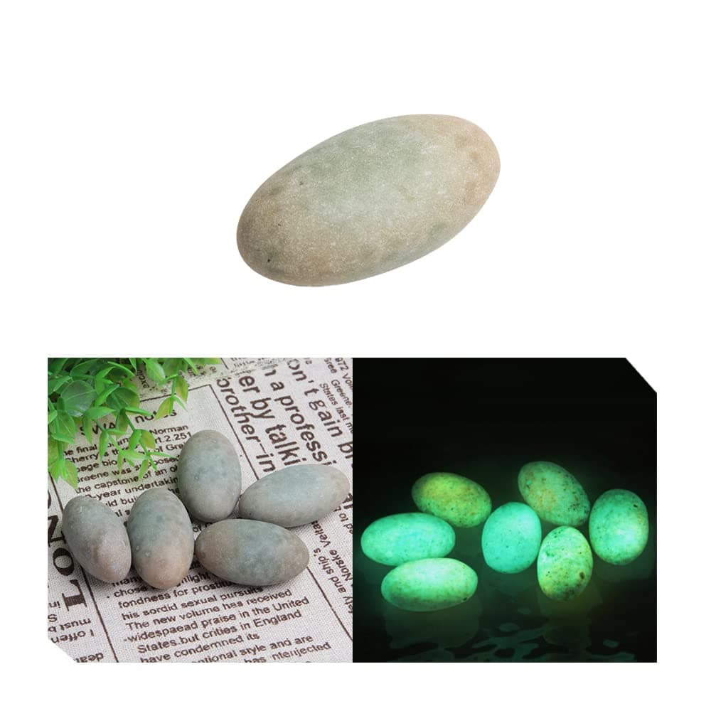 Acxico 1Pcs Glow in The Dark Tibetan WealthGod Ancient Luminous Stone Old Dzi Bead