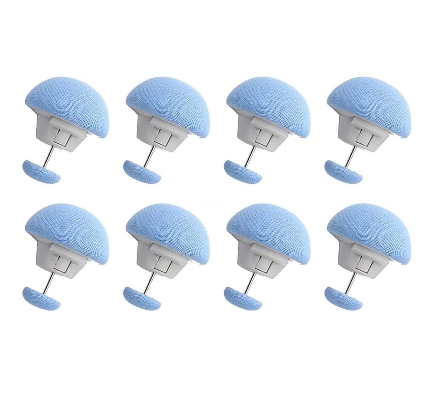 Mushroom Duvet Cover Clips NonSlip Quilt Fasteners Bed Sheet Holding Pins Comforter Fixators with OneKey Unlock AntiMovement Duvet Insert Holders for Bedding Cushions Curtains 8 Blue