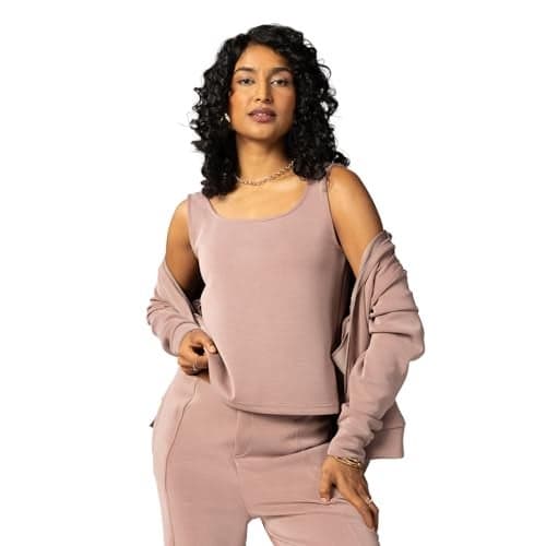 BlissClub Bare Butter Tank | Boat Neckline | Princess Panel for Shaping | Premium Ribbed Fabric | Luxurious Feel |