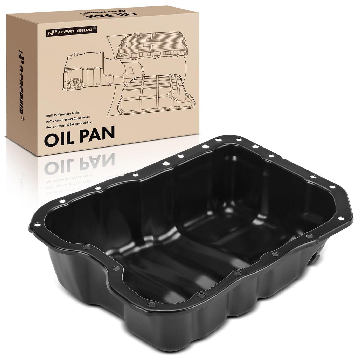 APremium Center Engine Oil Pan Sump with Drain Plug Compatible with Mitsubishi Lancer 20092017 Outlander 20082018 Outlander Sport 20122017 20L 24L