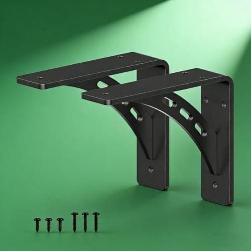 7 inch X 6 inch Heavy Duty Bracket,Granite Countertop Support, Heavy Duty Shelf Brackets , Max Load 1000 Lbs ,Mantel Brackets (Set of 2) - Countertop Support Brackets (7" x 6")