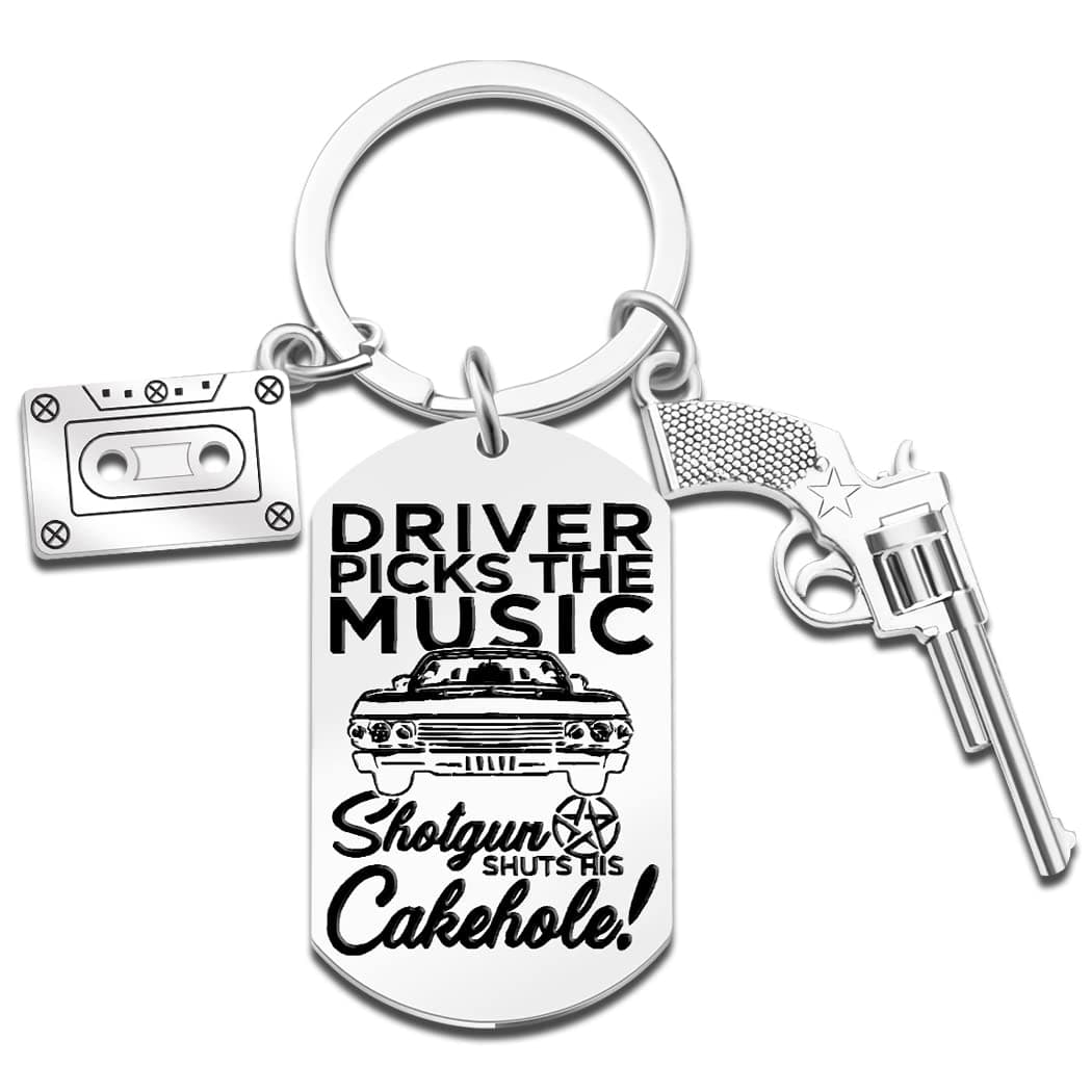 Fans Gifts Car Accessories for Men Gifts TV Merchandise Keychain for Fans Women Men Birthday Valentines Day Gift for Him Her Best Friend Christmas (Silver)