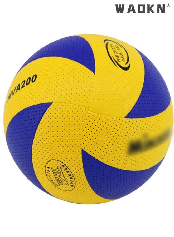 Volleyball Size 5 Official Match Ball, FIVB Approved Premium Quality Seamless Waterproof PU Leather Volley Ball For Indoor and Outdoor Play, Competitions, Training, Gym, Beach, Gathering Fun, Pro Use.