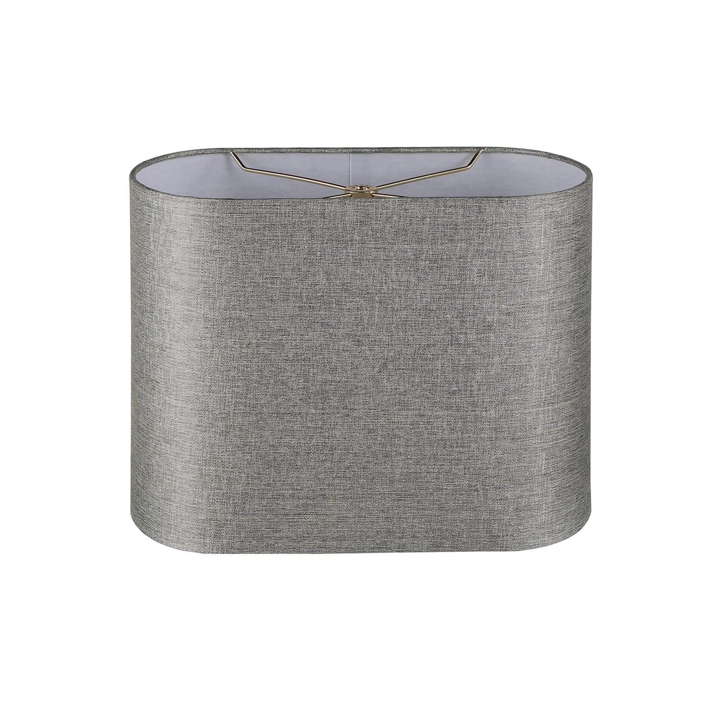 Aspen Creative 37002 Contemporary Oval Hardback Shaped Spider Construction Lamp Shade in Sliver Grey 13 12 wide 8 13 12 x 8 13 12 x 10 12