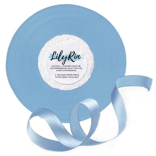 Light Blue Ribbon 38 Inch x 36 Yards Sky Color Perfect for Art Wedding Wreaths Baby Showers Gift Wrapping Birthday DIY Hair Accessories Satin Scrapbooking Easter Christmas Crafts and Other Projects