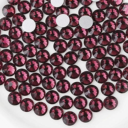 beadsland Flat Back Crystal Rhinestones Round Gems Amethyst 3840mm SS161440pcs