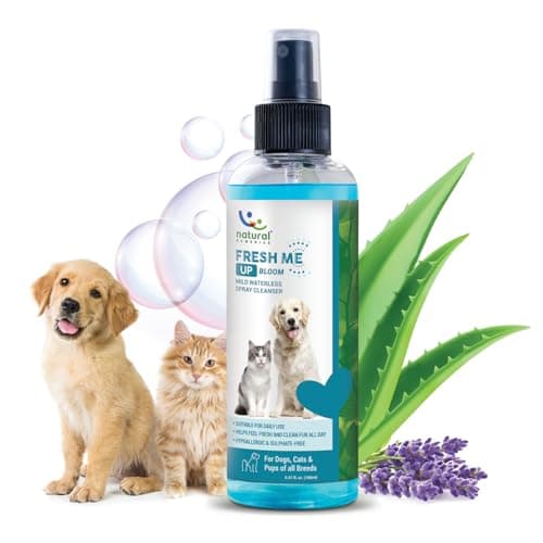 Natural Remedies Fresh Me Up Bloom Mild Waterless Spray Cleanser for Dogs & Cats of All Breeds, Odor Control, Deep Cleans, Hydrates, Pet Grooming Shampoo, Lick Safe, Hypoallergenic, 160ml (Pack of 1)