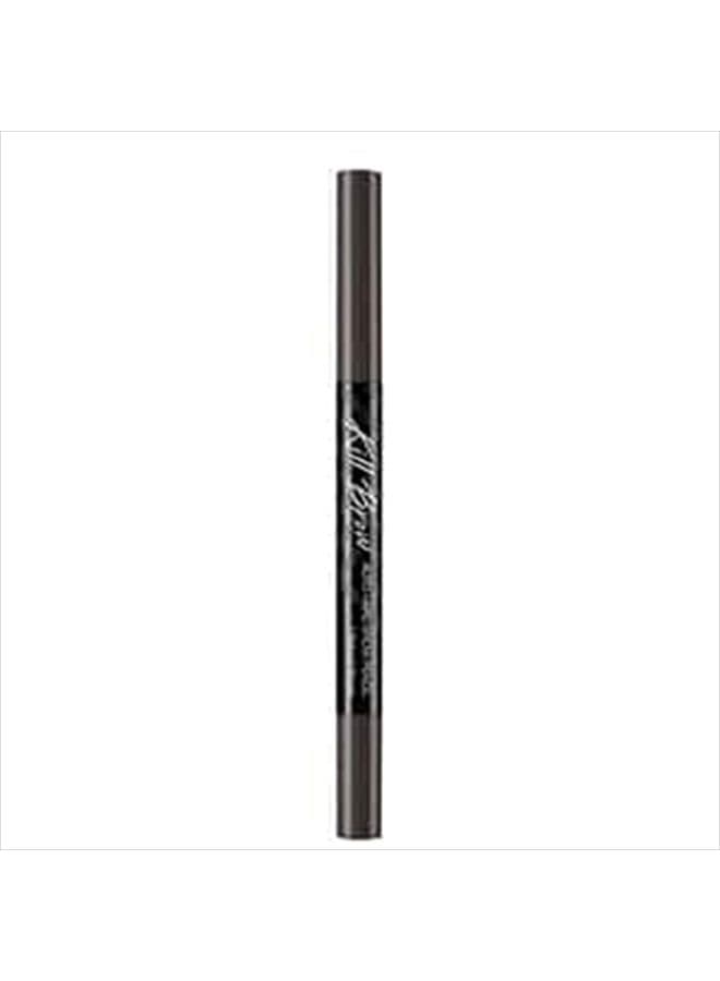 CLIO Kill Brow Auto Hard Eyebrow Pencil | Dual-End, Long Lasting, Waterproof, Smudge-Resistant, Spoolie Brush, Sharpener | Natural Brown (#01)
