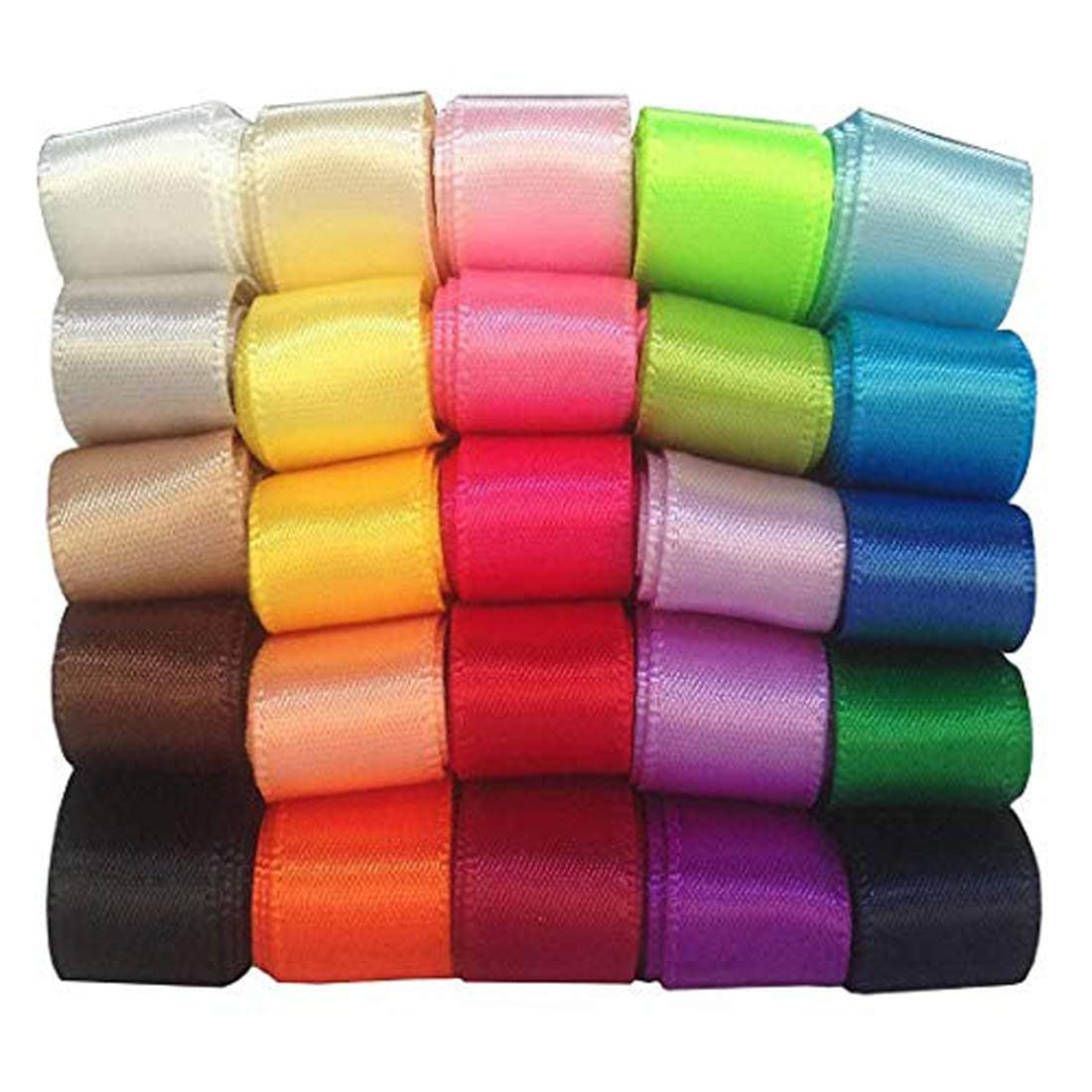 DIY Crafts Single Face Ribbon, 20mtr No # 1, Polyester Ribbon for Floral Arrangement, Bouquet, and Big DIY Artwork (Single Face Ribbon, 20mtr No # 1)