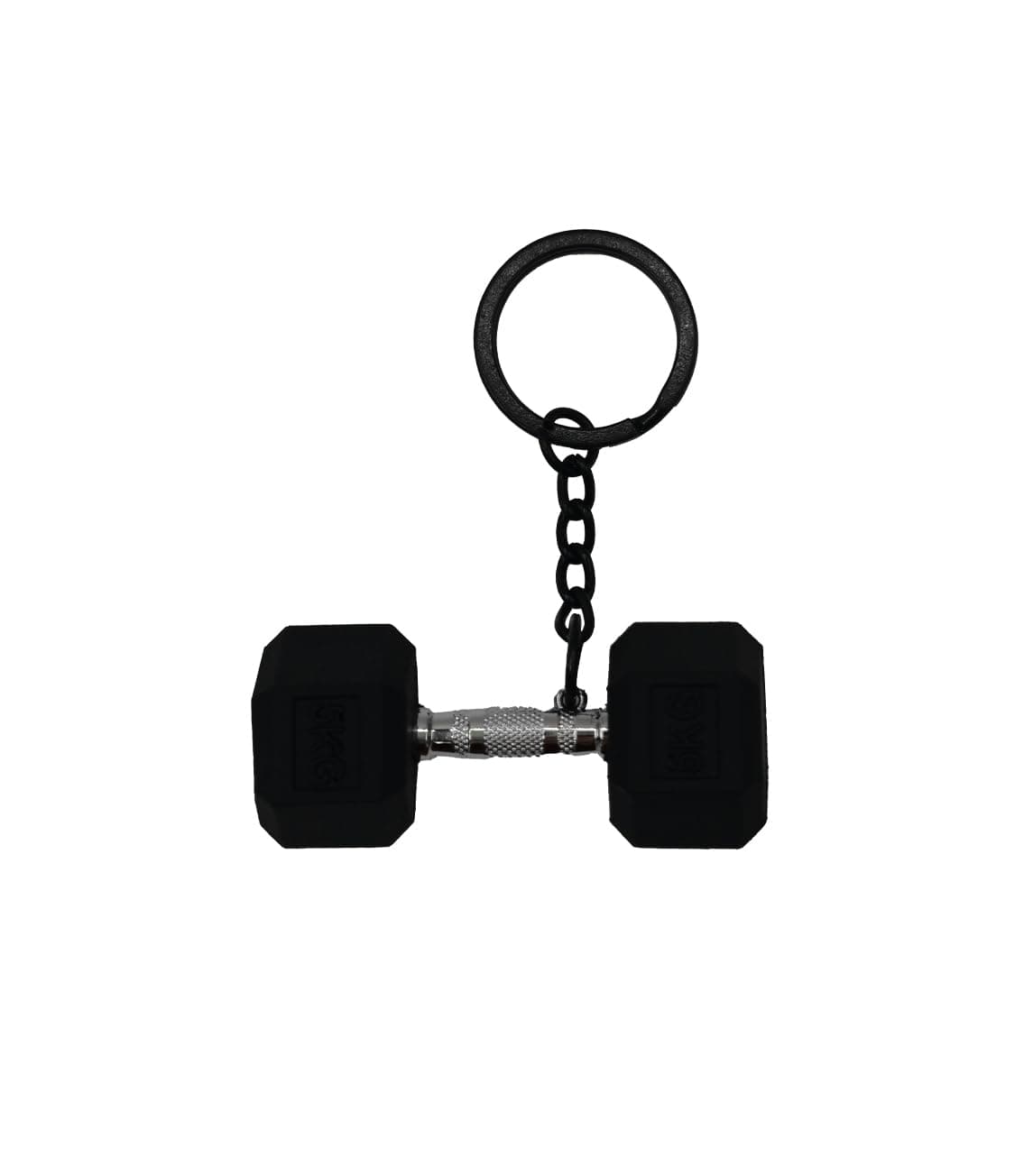 VIGUEUR Mini Dumbbell Keychain - Barbell Keychain for Fitness Enthusiast, Black