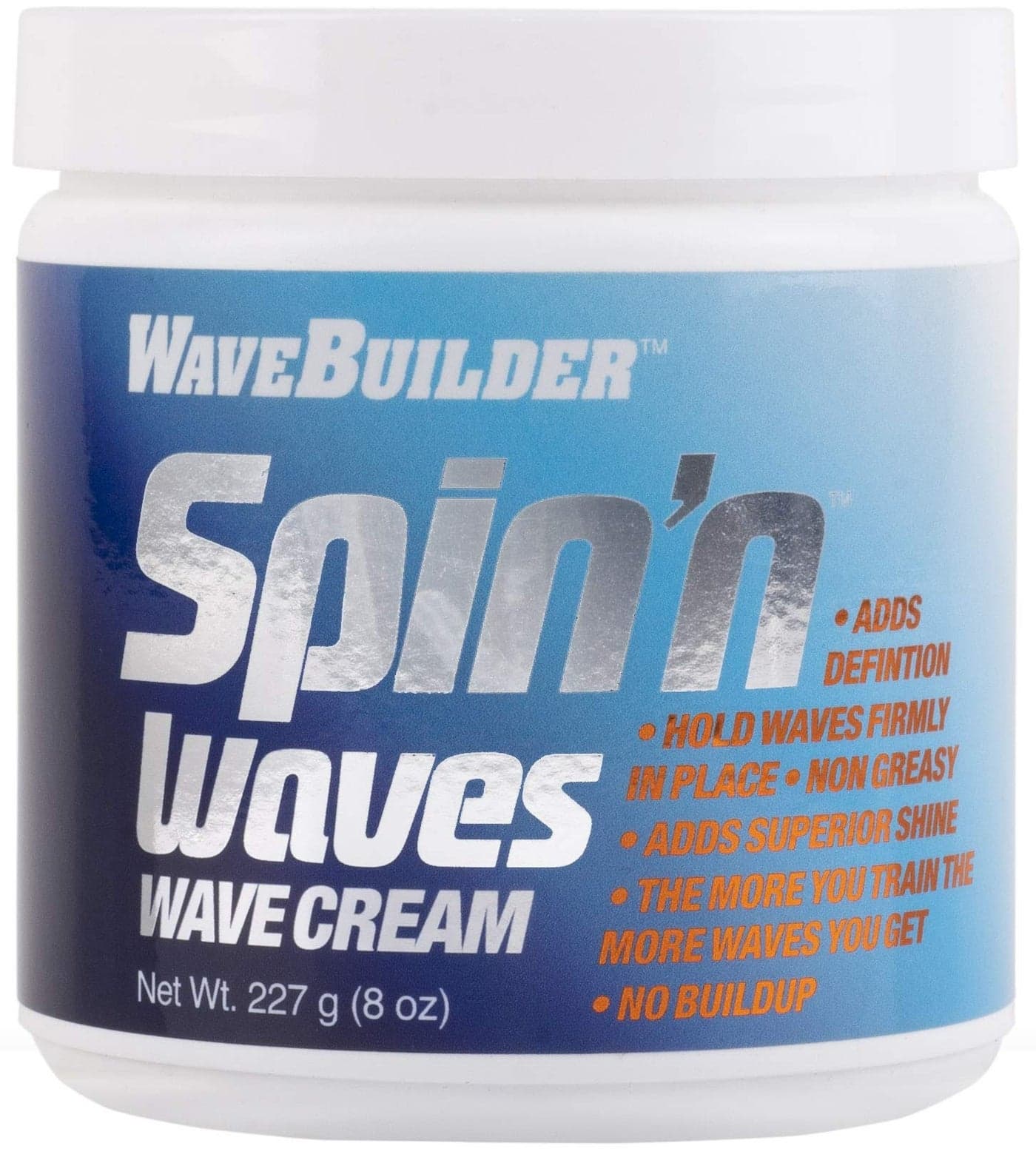WaveBuilder Spinn Waves Wave Cream Non Greasy Adds Superior Shine on Hair 8 oz