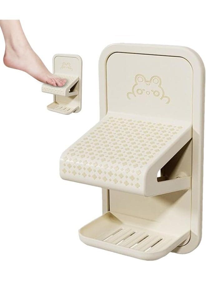 Shower Foot Rest for Shaving Legs,Shower Shaving Foot Stand with Powerful Suction Cup, Shower Shaver Foot Rest for RV Bathroom, Easy to Carry While Traveling