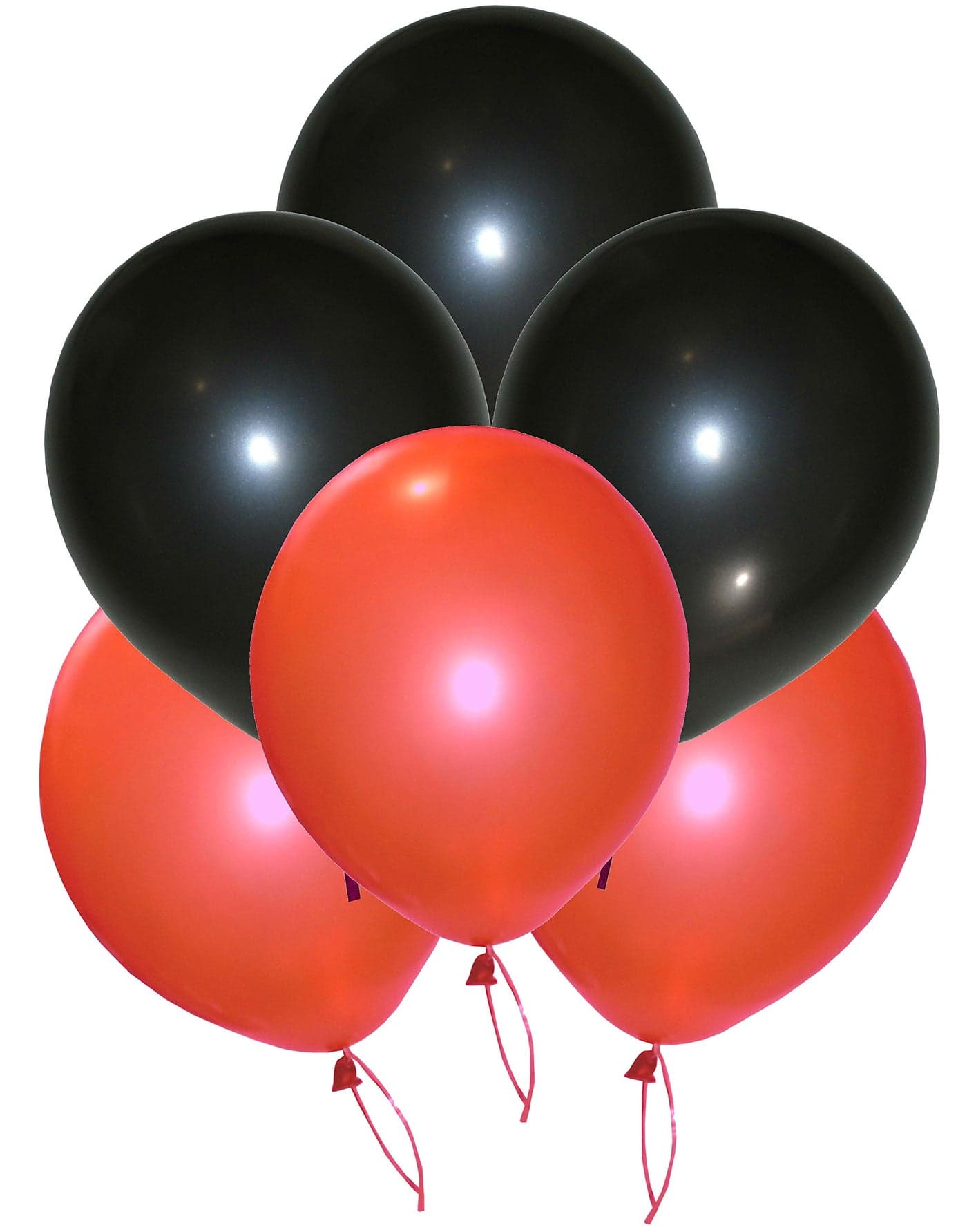 GrandShop 50262 Toy Balloons Metallic HD Black & Red (Pack of 50)