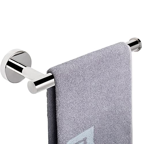 NearMoon Hand Towel HolderTowel Ring Thicken Stainless Steel Hand Towel Bar for Bathroom Rustproof Wall Mounted Towel Rack Contemporary Style Bath Accessories 9 Inch 1 Pack Chrome Finish