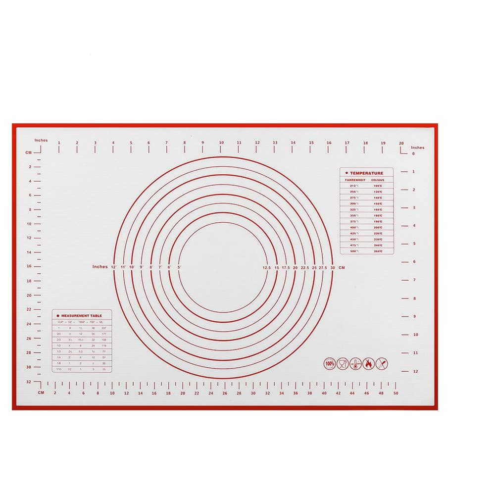 Food Grade Silicone Pastry Mat NonStick Baking Mat with Measurements for Rolling Dough Pie Bread Cookies