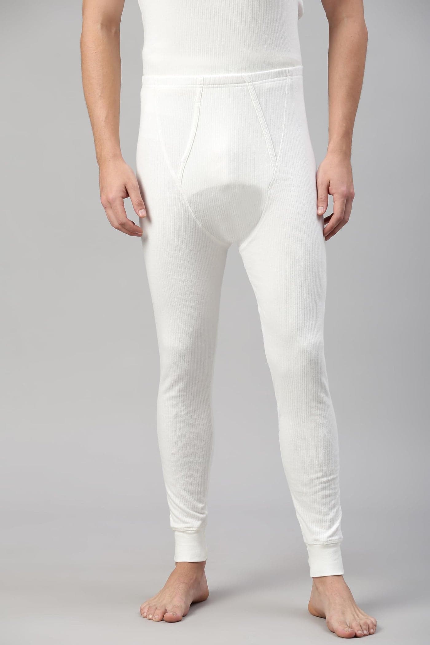Van Heusen Men Thermal Bottom - Cotton Viscose Blend - Anti Bacterial, Snug Fit, Solid_71003_Ivory_S