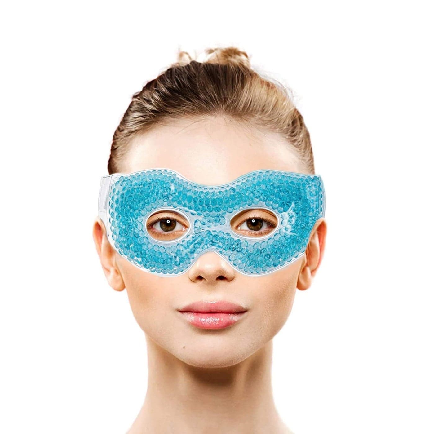 Gel Eyemask with Eye Holes, Hot Cold Compress Pack Eye Therapy, Cooling Eyemask for Puffy Eyes, Dry Eyes, Headaches, Migraines, Dark Circles, Sinus, Reusable Eye Facemask