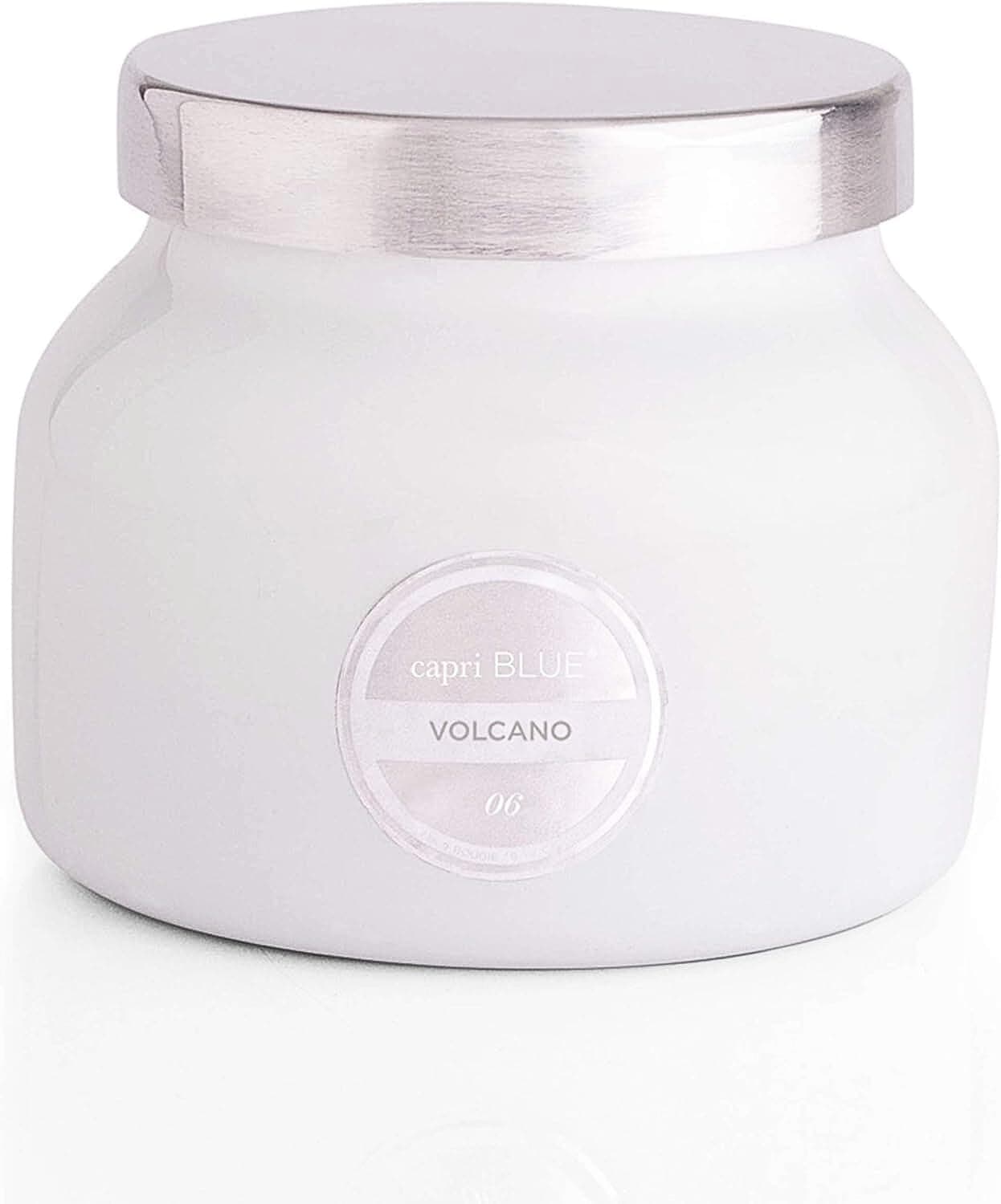 Capri Blue Volcano Scented Candles Luxury Glass Jar Candles for Home Scented with Tropical Fruit Sugared Citrus Soy Wax Blend Capri Blue Volcano White Color 8 oz