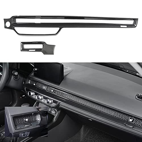 for Civic 2025 2024 2023 2022 Dashboard Airvent Trim Cover, for Honda Civic Sedan Hatchback LX EX EX-L Sport Touring Interior Decoration Moulding Accessories- Sporty Carbon Fiber, NOT for CRV