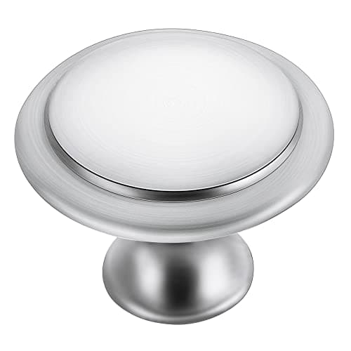 Ravinte 60 Pack Brushed Nickel Kitchen Cabinet Knobs 1-1/4 Inch Round Drawer Pulls Satin Nickel Stainless Steel Drawer Handles Door Hardware for Dresser Cabinets