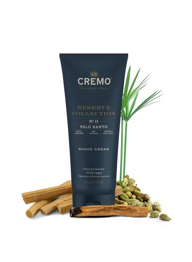 Palo Santo Reserve Collection Shave Cream, 6 Fluid Ounce - Smooth Shaving Cream Fights Razor Burn, Nicks and Cuts