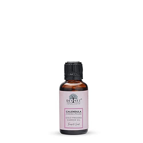 Devinez Calendula Oil, 100% Pure, Natural & Undiluted, 15ml in Glass Bottle anti-dandruff, healing wounds, scars, burns, acne, sunscreen