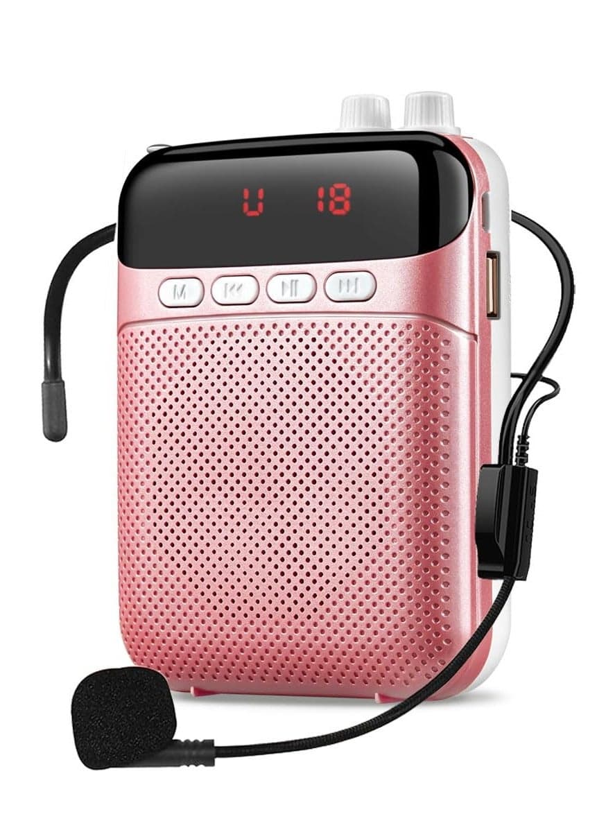 Portable Voice Amplifier for Teachers, Personal Microphone Wireless Voice Amplifier, Speaking Rechargeable PA System Microphone for Teachers/Training/Meeting/Tour Guide/Yoga/Classroom