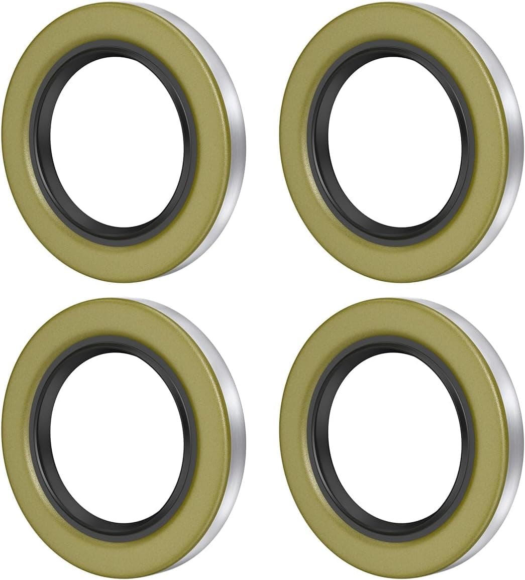 NOOTO 4 Pack Double Lip Grease Seal 2.25 x 3.376 for Trailer and Boat Axles
