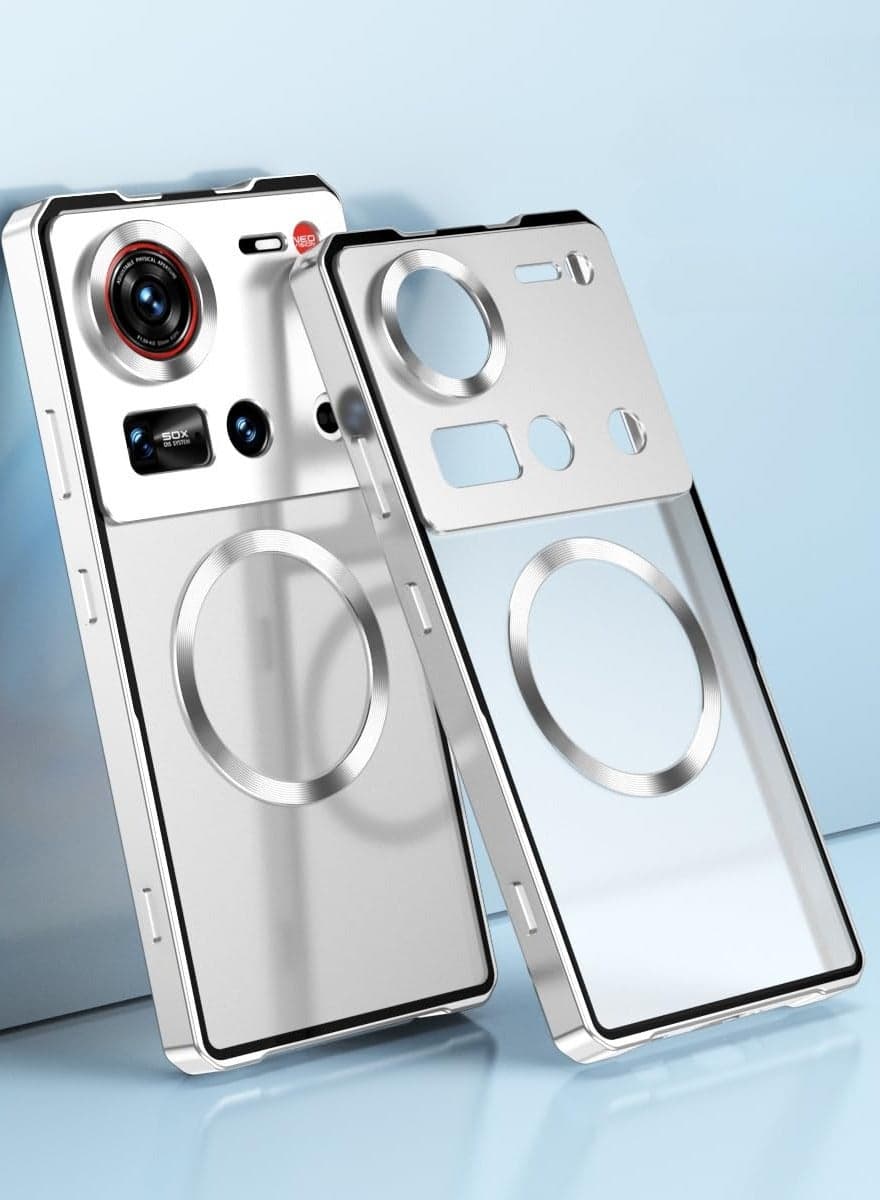 Case Compatible with ZTE Nubia Z70 Ultra, Built-in Metal Frame Translucent Frosted Back Panel, Metal Single-sided Snap Protective Cover for Nubia Z70 Ultra 5G