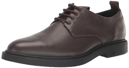 BOSS Larry Grain Leather Derby Dress Shoe Deep Brown