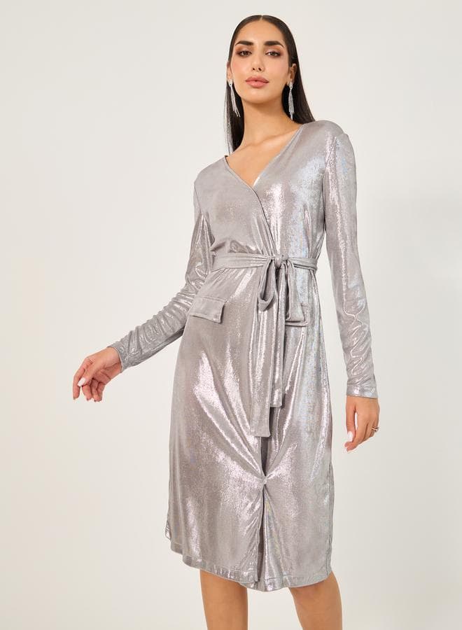 Shimmering Wrap Dress